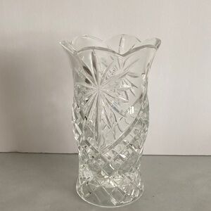 Vintage Elegant lead Crystal diamond cut taper candle globe fairy light? Heavy